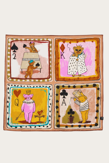 Playing Card Design Silk Square Nieckie