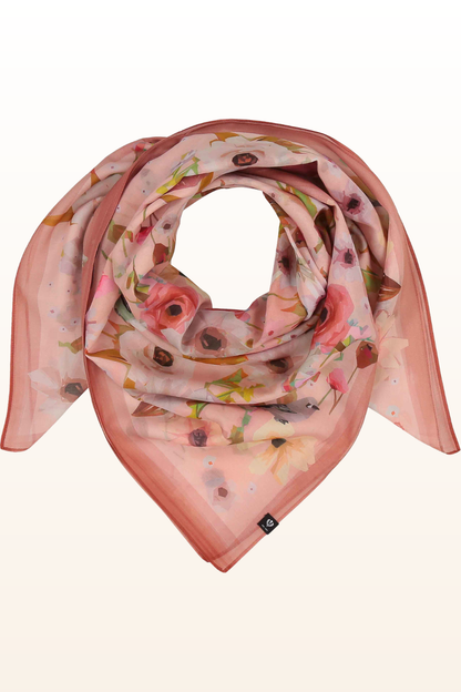 Floral/Birds Cotton/Silk Square Scarf-COMING SOON