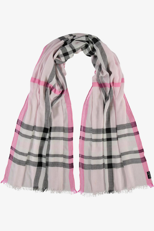 Fraas Plaid Lightweight Viscose Woven Wrap