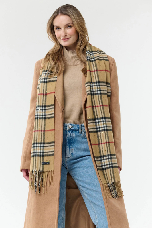Cashmink FRAAS Plaid with Rhinestones