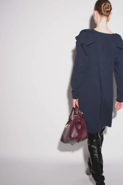 Bao Dress in Navy
