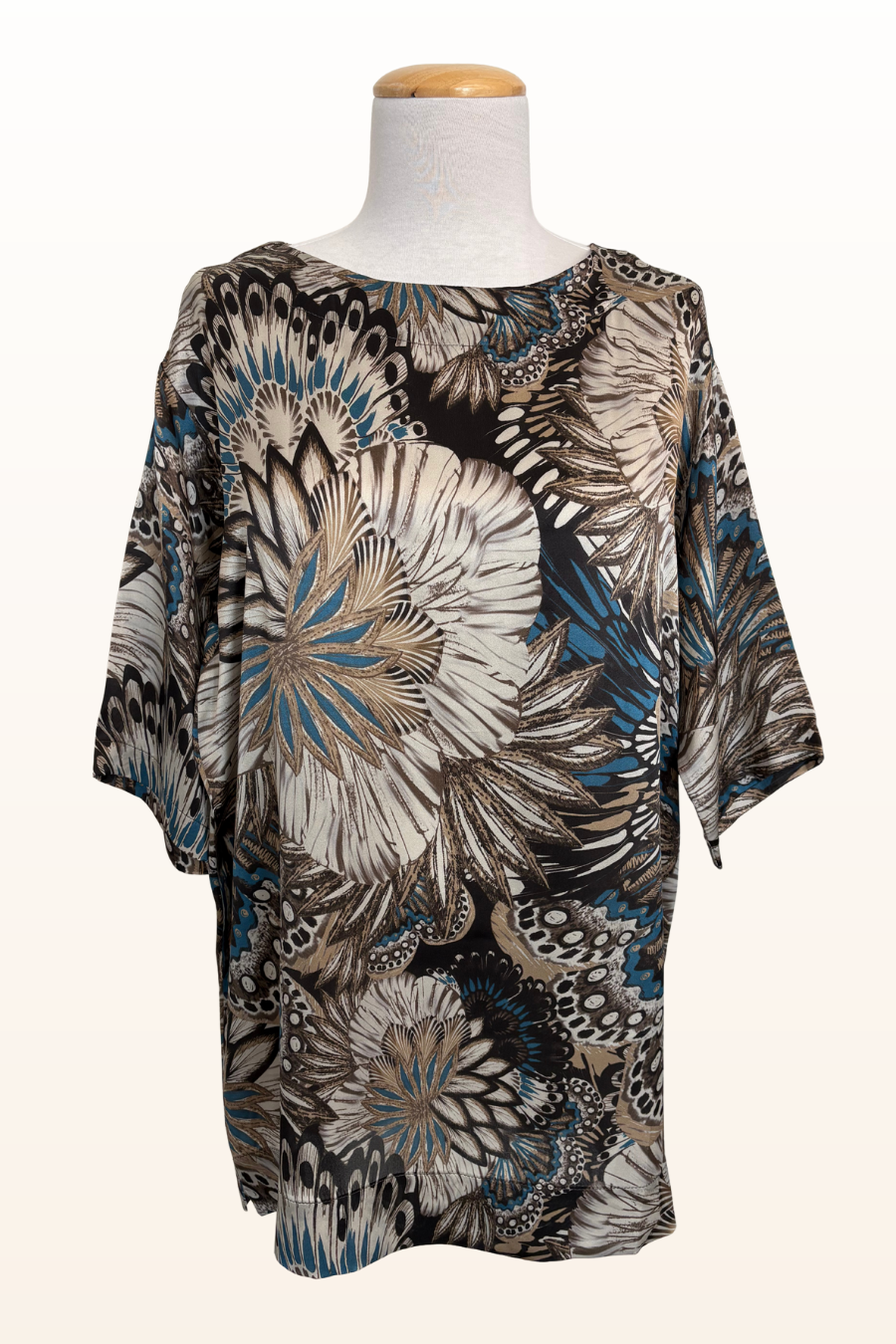 Reese Tunic in Piume Silk-Size Medium ONLY
