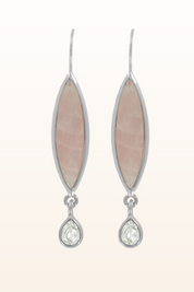 Nira Semi Precious Stone And Crystal Drop Earring