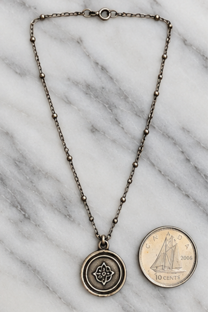 Refurbished Sterling Silver Euro-Back Symbol Necklace