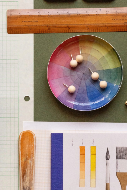 Vintage Colour Wheel Round Enamel Tray-COMING SOON