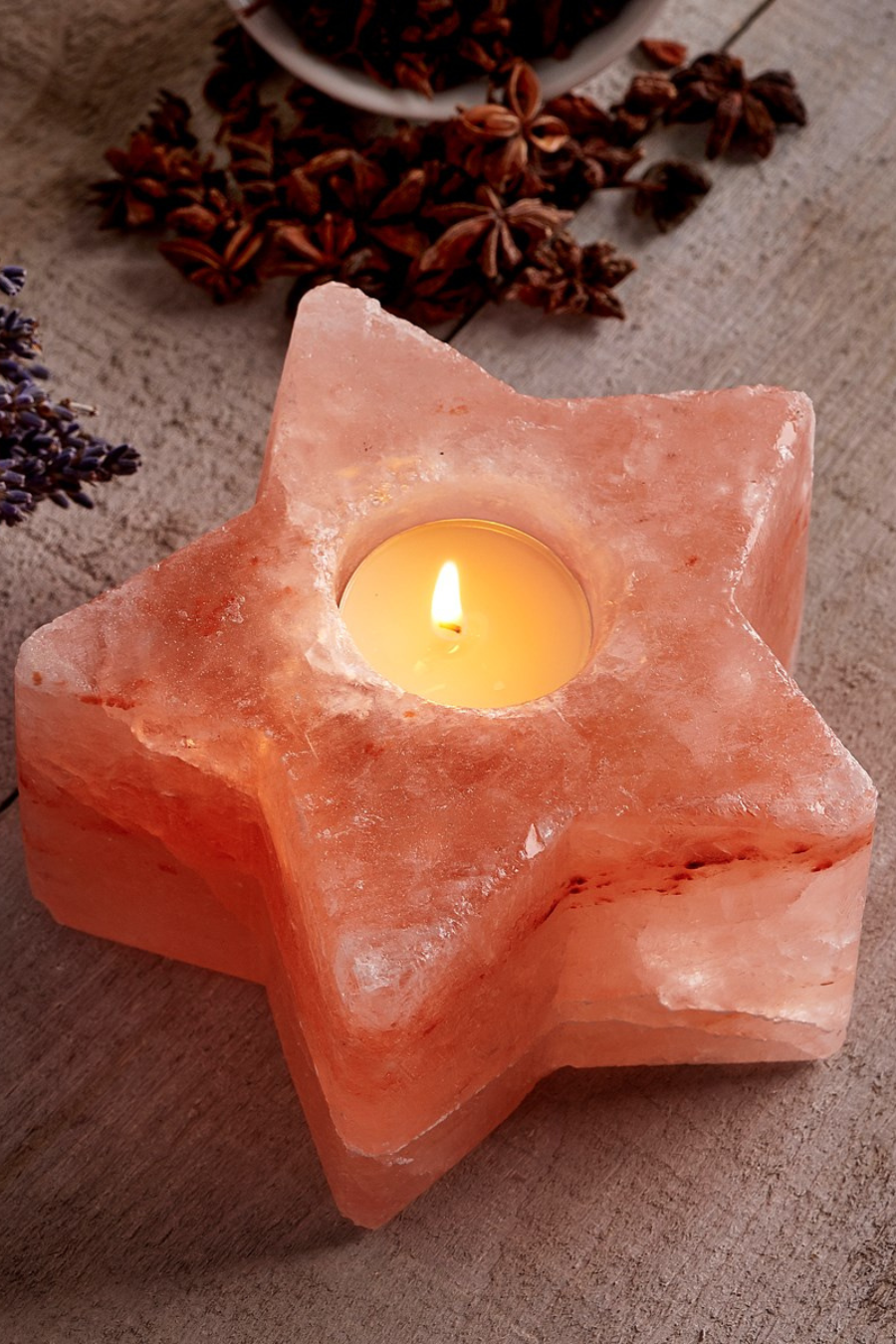 Himalayan Salt Star Tea Light Holder