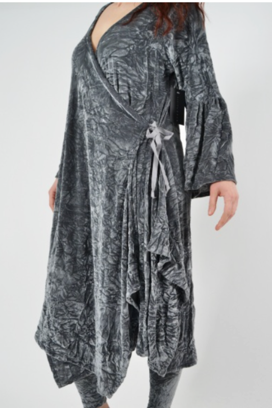Grey Velvet Sybilla Wrap Dress-VENDOR SAMPLE
