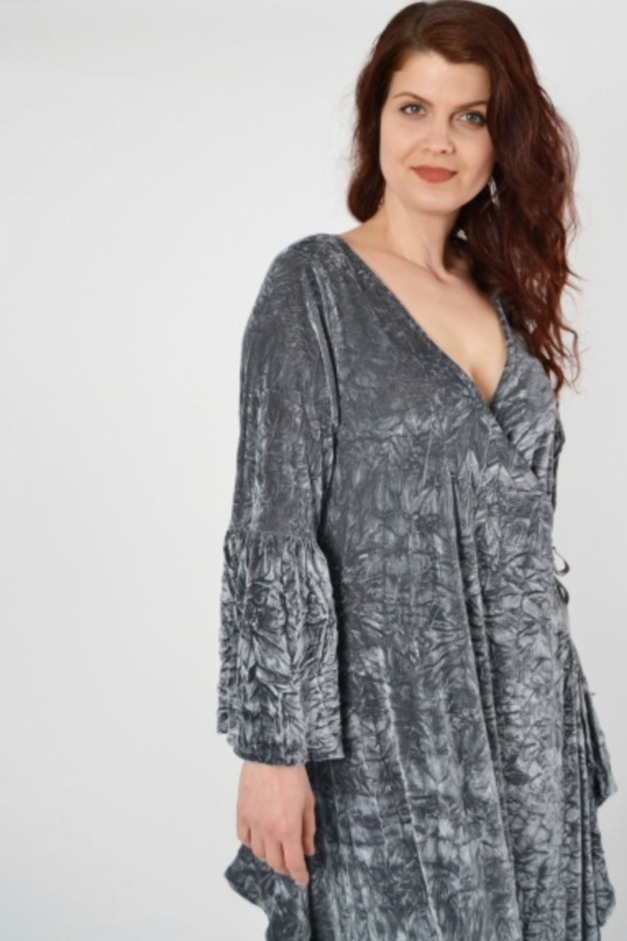 Grey Velvet Sybilla Wrap Dress-VENDOR SAMPLE