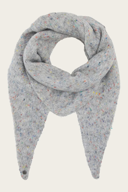 Colorful Mottled Knit Triangle Scarf-COMING SOON