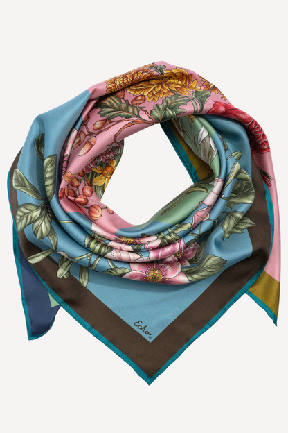 The Seasons 35" Silk Square Scarf