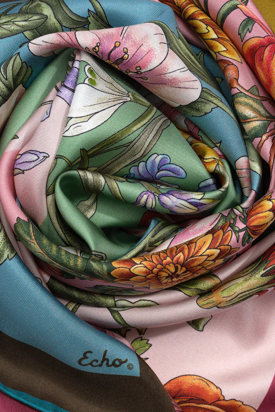 The Seasons 35" Silk Square Scarf