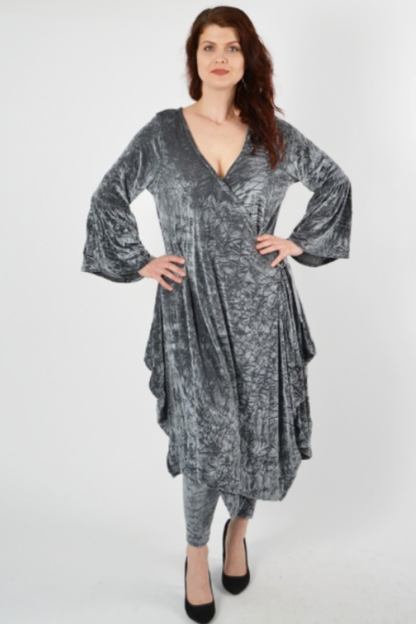 Grey Velvet Sybilla Wrap Dress-VENDOR SAMPLE