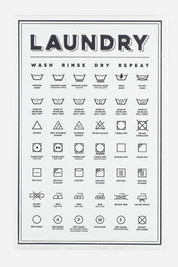 Laundry Symbols Wall Sign