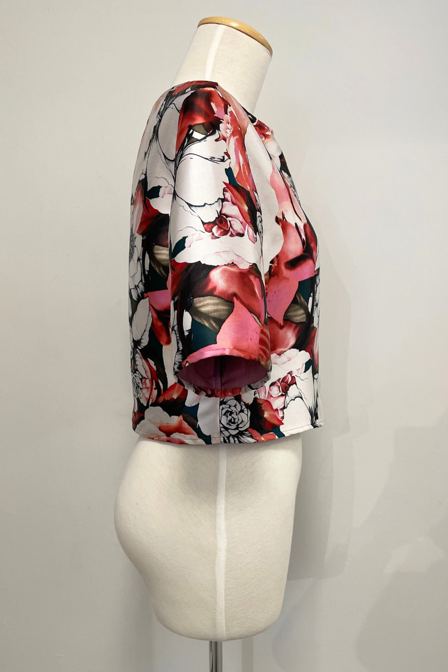 Sigi Top in Rosa Print Taffeta