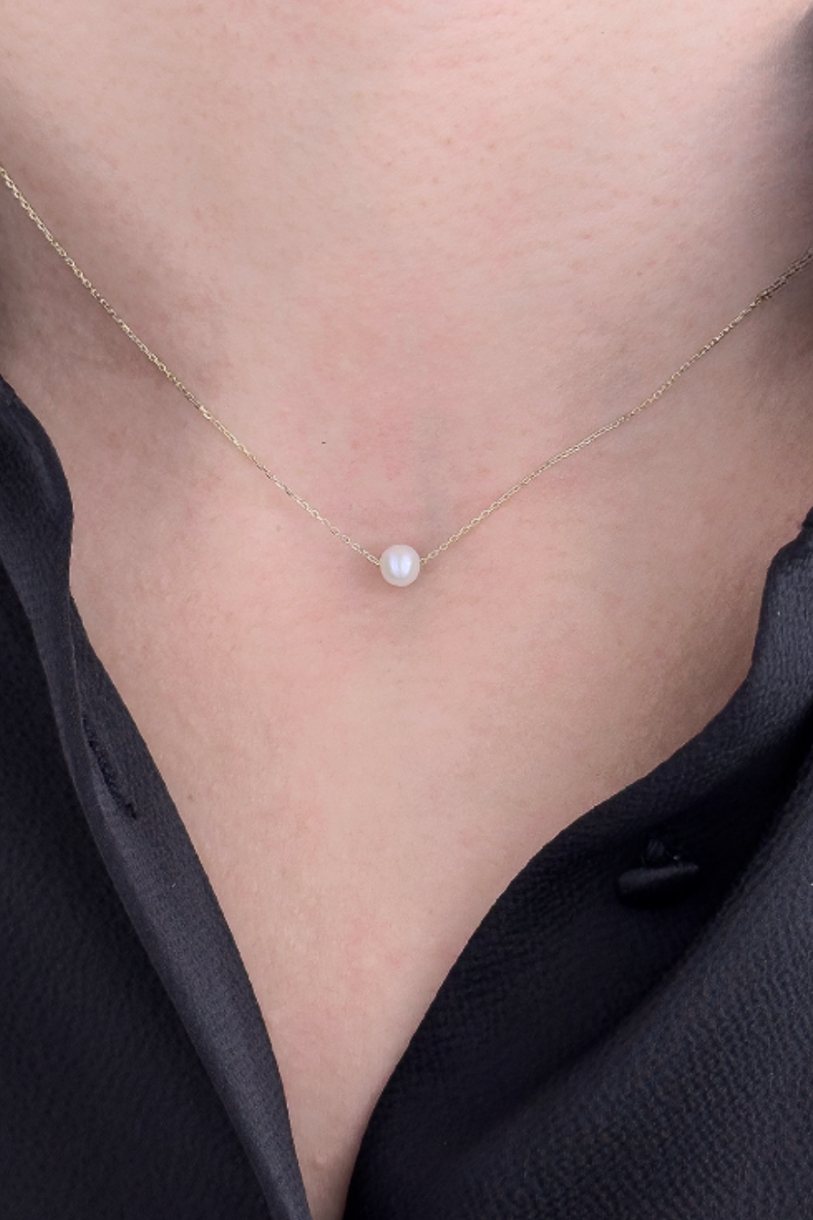 Floating 5mm Pearl Necklace
