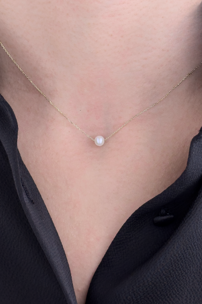 Floating 5mm Pearl Necklace