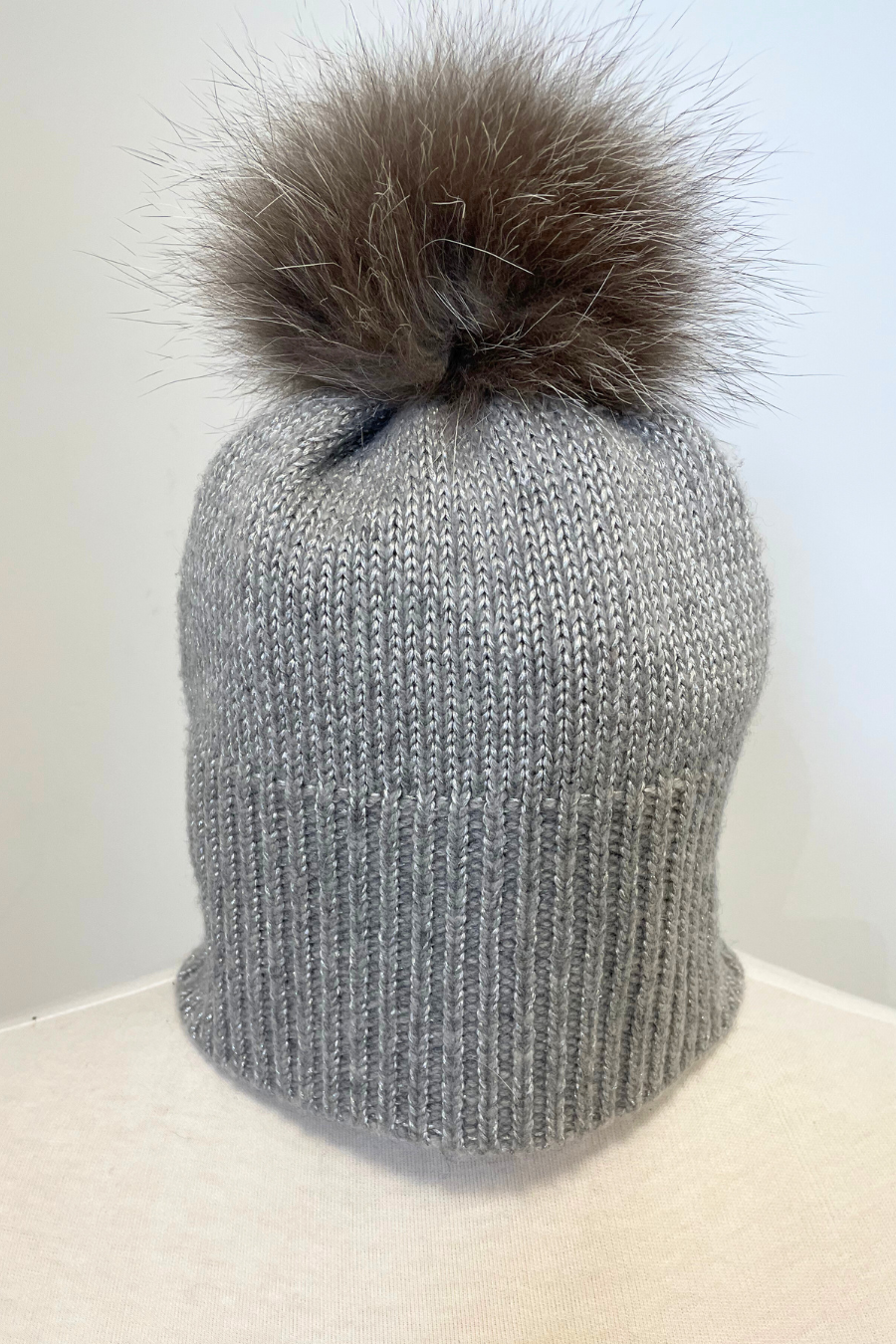 Silver/Grey Hat and Infinity Scarf Set