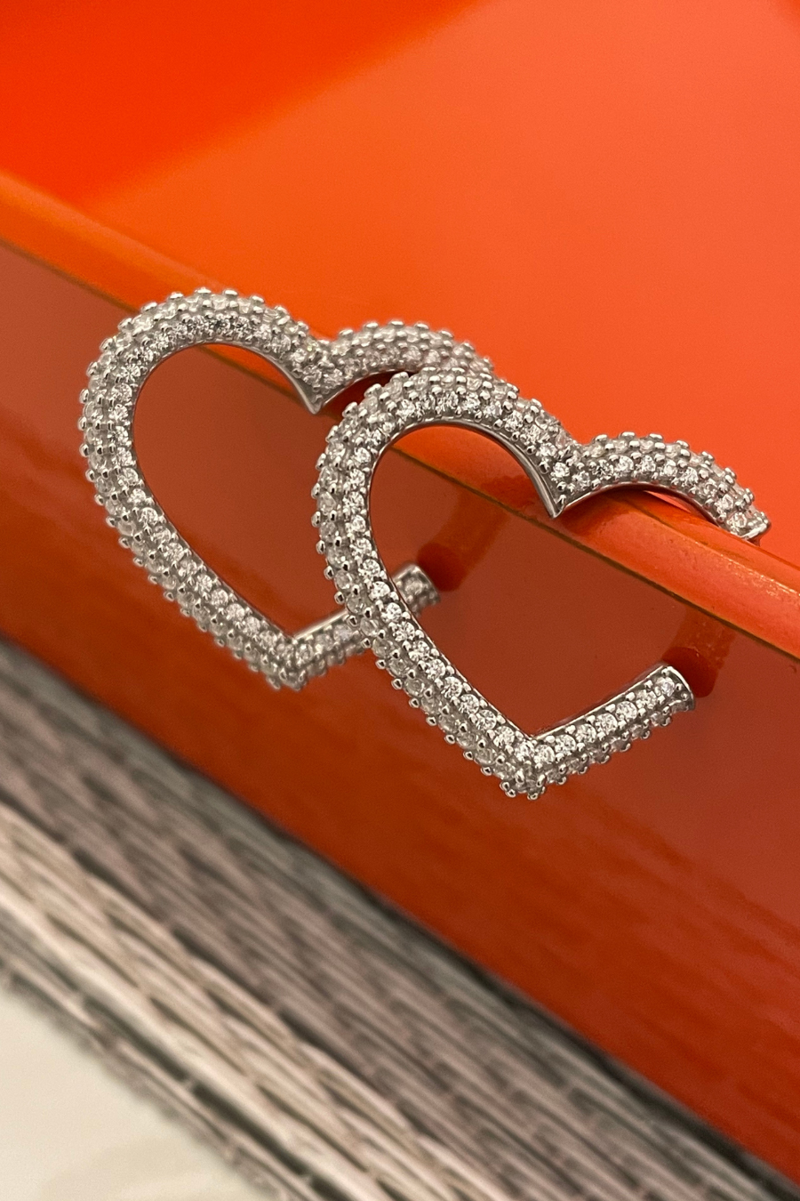 Crystal "Heart" Hoop