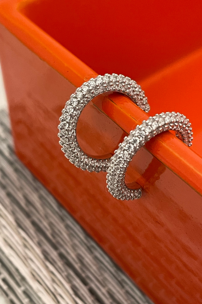 Small Crystal Hoop 5/8"