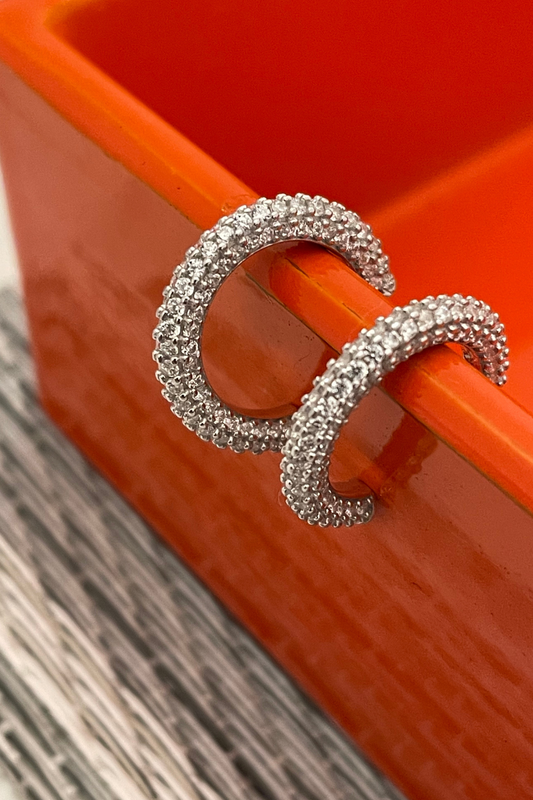 Small Crystal Hoop 5/8"