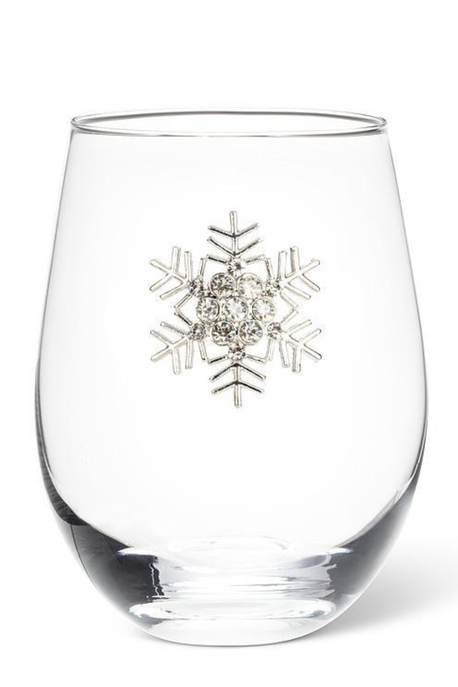 Stemless Wine Glass with Jewelled Snowflake-COMING SOON