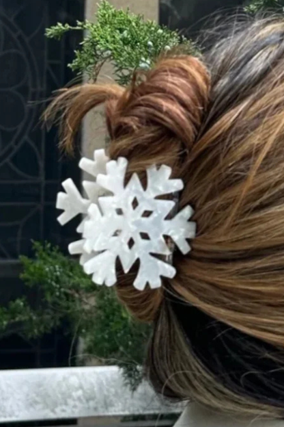 White Winter Snowflake Hair Jaw