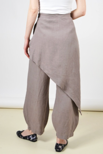 Sofia Pant in Black Light Linen