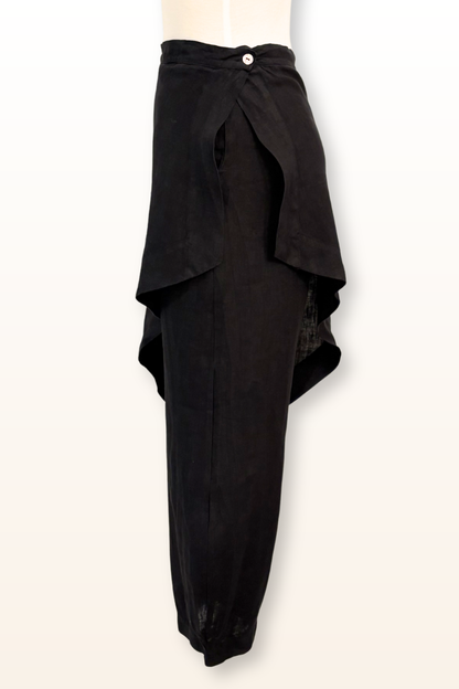 Sofia Pant in Black Light Linen