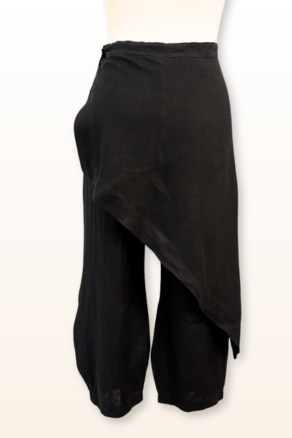Sofia Pant in Black Light Linen