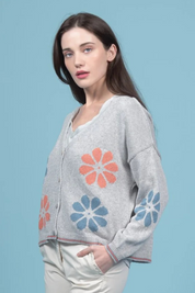 Crop Flower Cotton Cardigan-COMING SOON