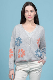 Crop Flower Cotton Cardigan-COMING SOON