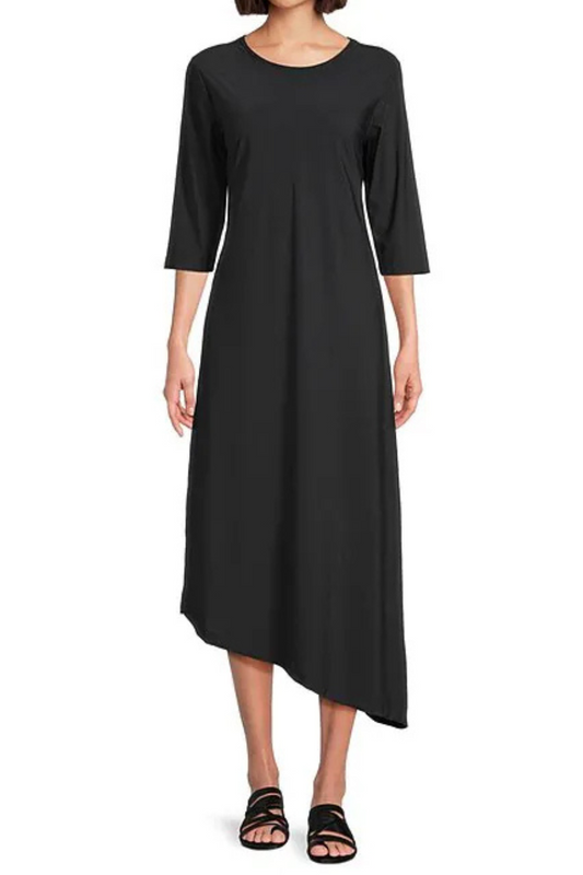 Sydney Dress in Black Microfibre