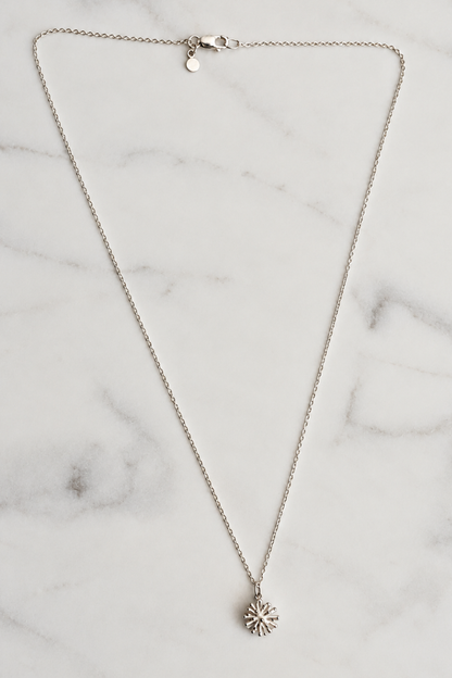 Sterling Silver Starburst Pendant Necklac