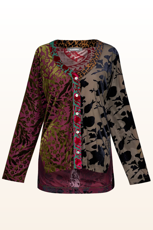 Cut Velvet Cardigan Top
