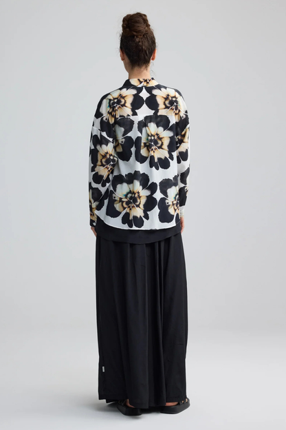 AMARIS Floral print stand collar shirt