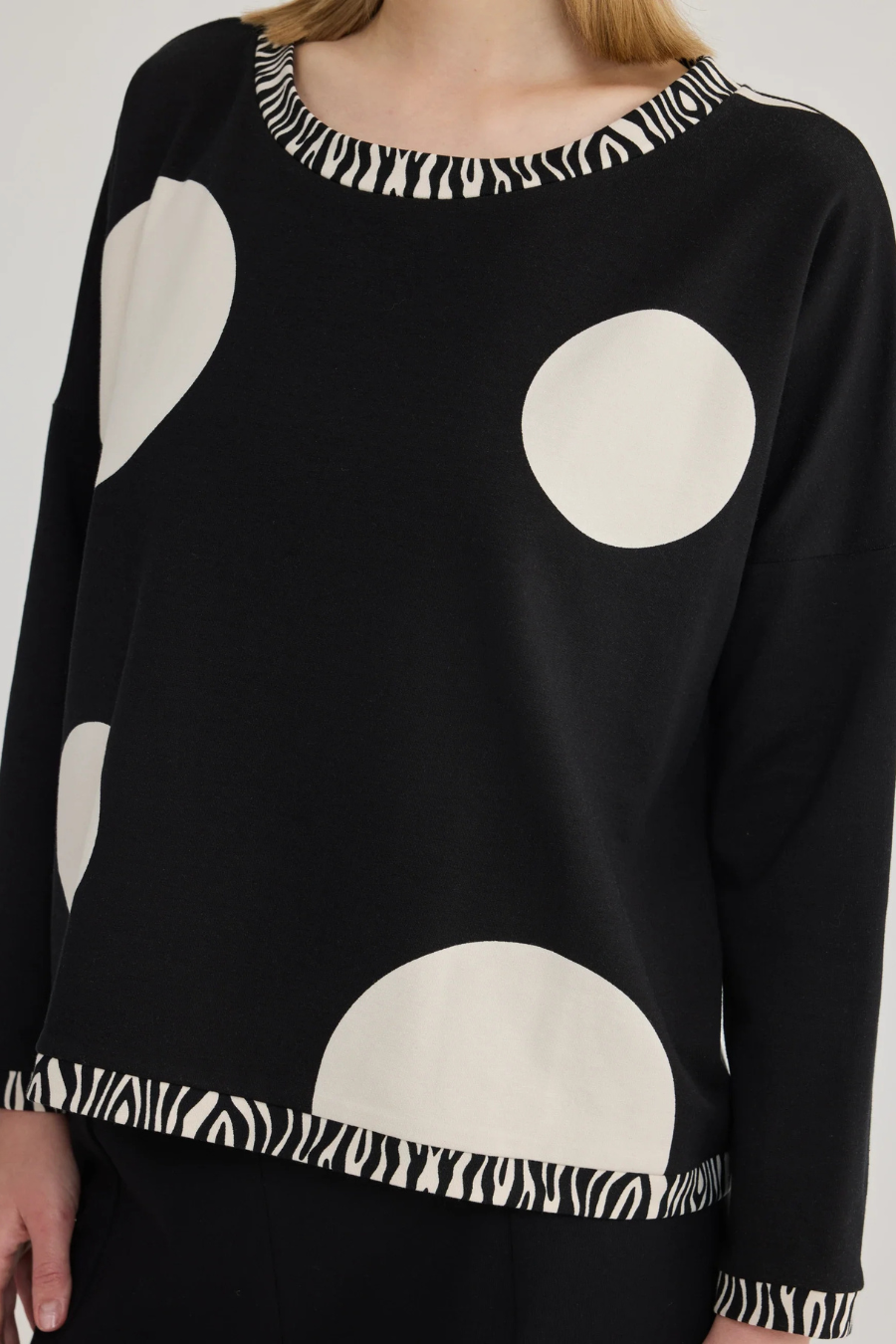 Cotton Knit Dot Top