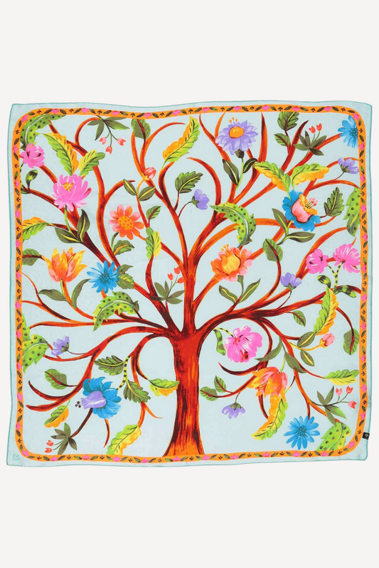 Tree of Life Silk Square Scarf-COMING SOON
