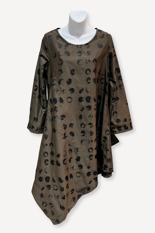 Nada Tunic in Bronze Dot Memory Crunch