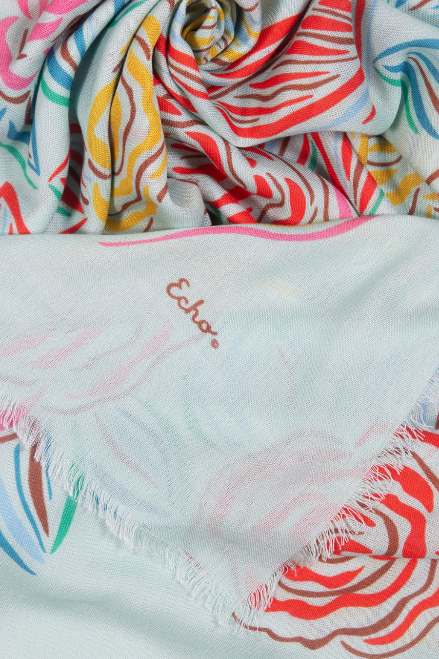 Gestural Rose Square Scarf-COMING SOON