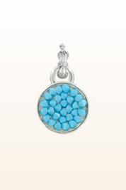 Carly Pendant Rhodium/Turquoise