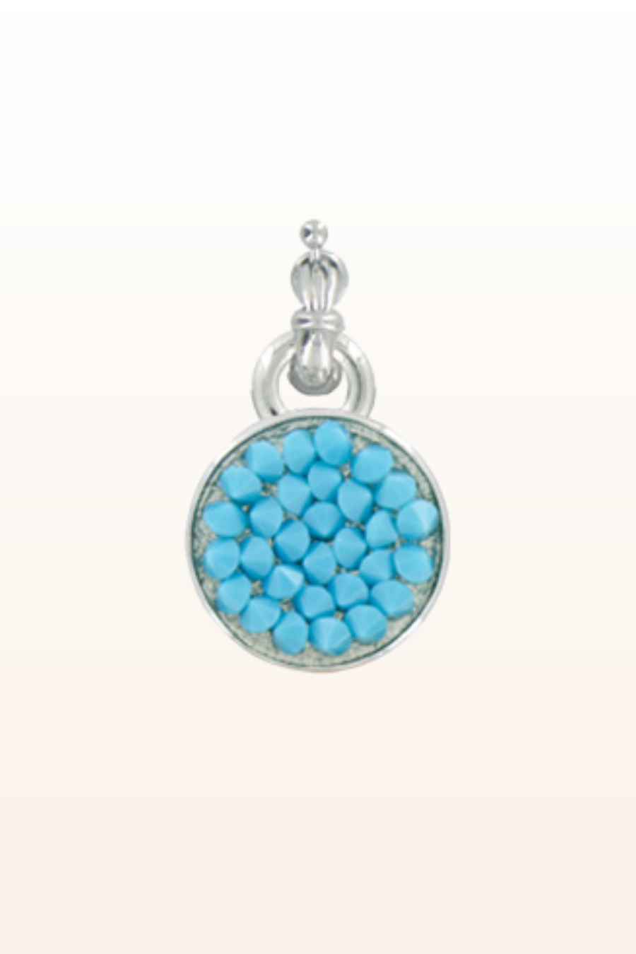 Carly Pendant Rhodium/Turquoise