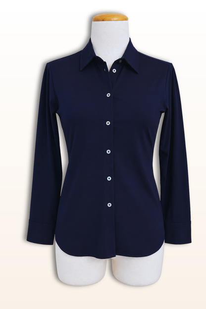 Navy Jersey Blouse