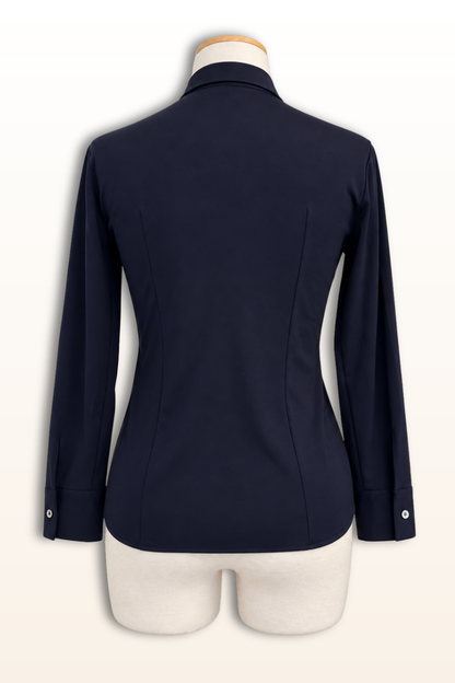 Navy Jersey Blouse