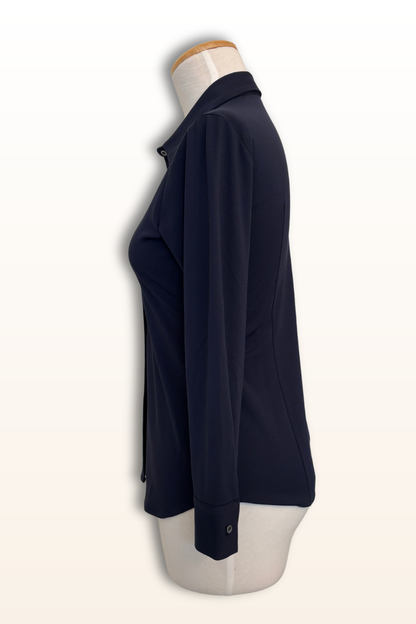 Navy Jersey Blouse