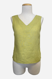 V-Neck Tank in Cetona Cross-Dye Linen