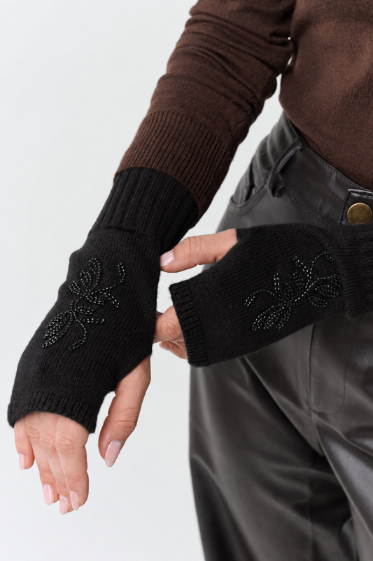Wrist Warmers with Pearl Detail-COMING SOON
