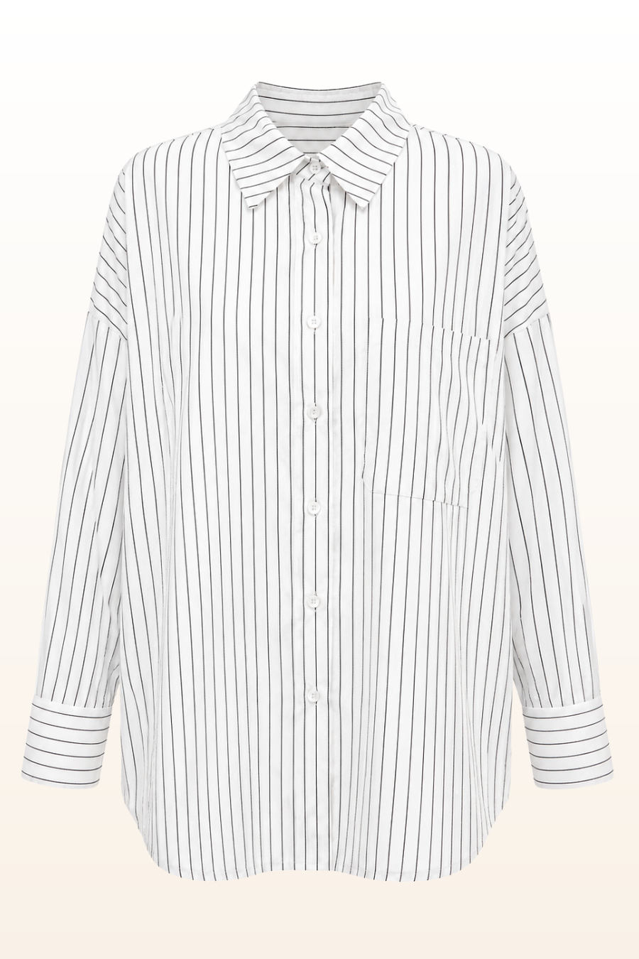 Stripe Boyfriend Cotton Shirt