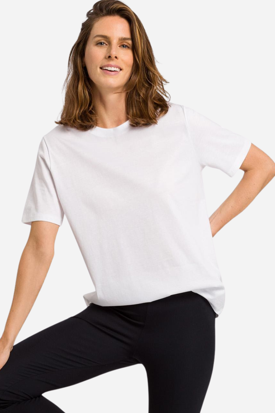 Womens Hanro black Yoga Long-Sleeved Wrap Top
