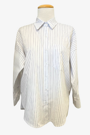 Stripe Boyfriend Cotton Shirt