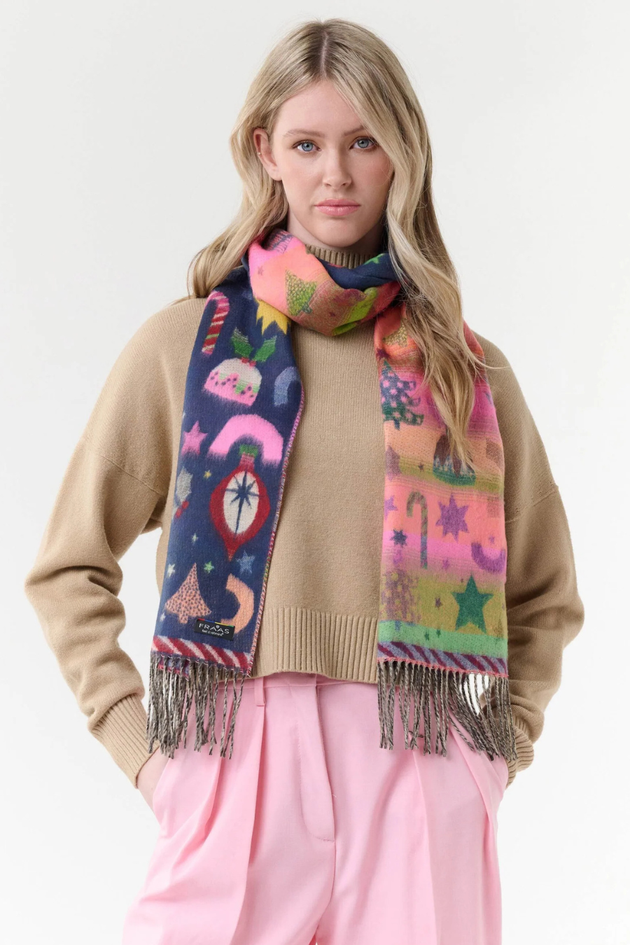 Christmas Motif Cashmink Scarf-COMING SOON